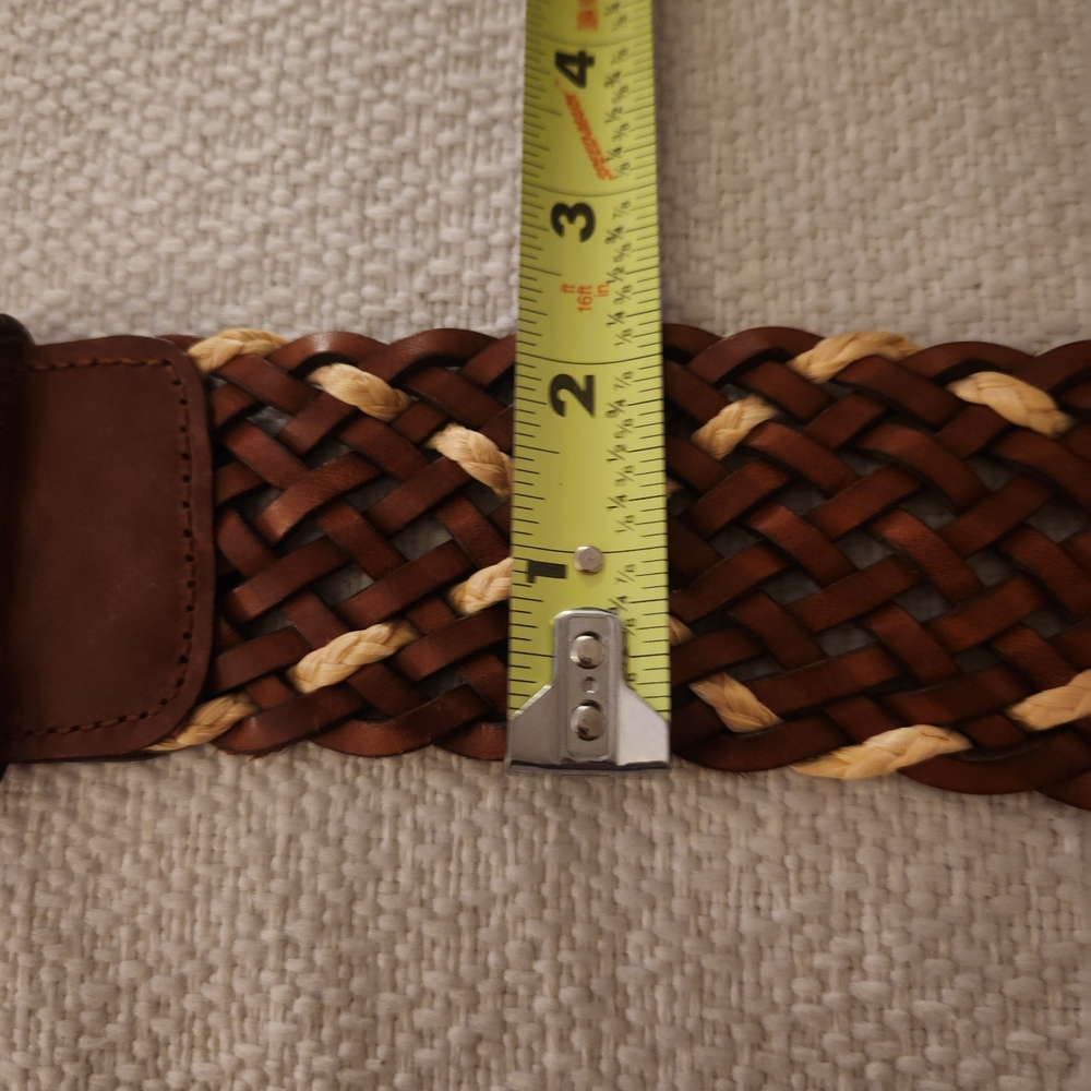 Vintage Bernadette Rossi for Bonwit Teller Italian Leather Woven Belt S Boho - Picture 8 of 8